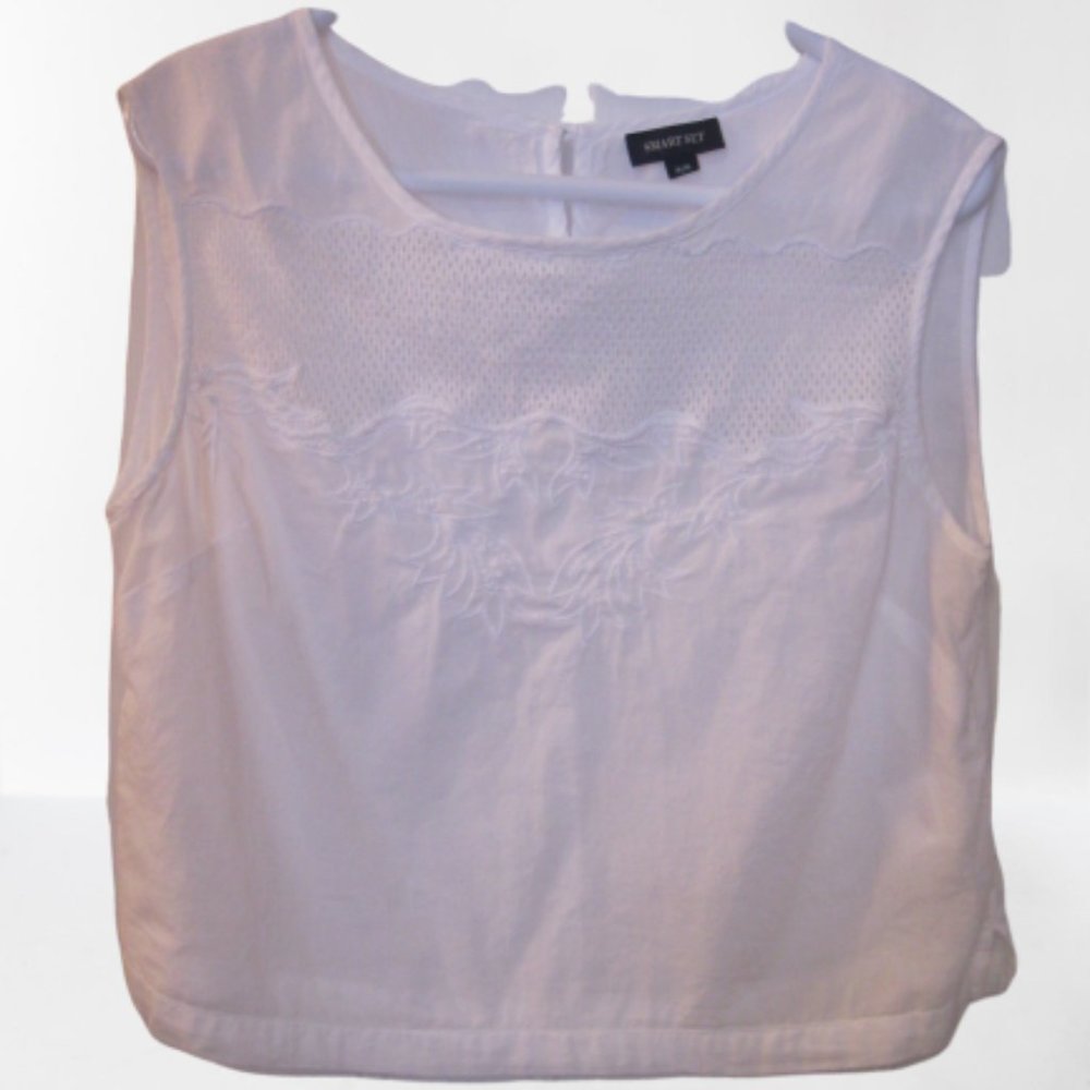 Smart Set Women's Crop Top Medium Cotton White